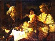 Jan victors Abraham and the three Angels (mk33) painting